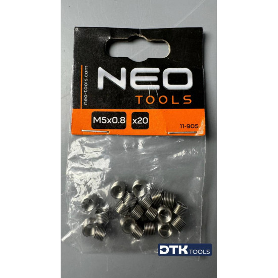 Набір для відновлення різьби M5 20 шт. NEO TOOLS 11-905