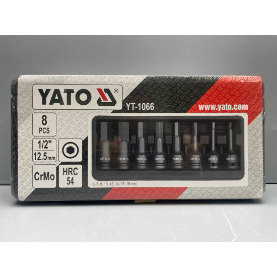 Набір ударних торцевих шестигранних насадок HEX YATO YT-1066